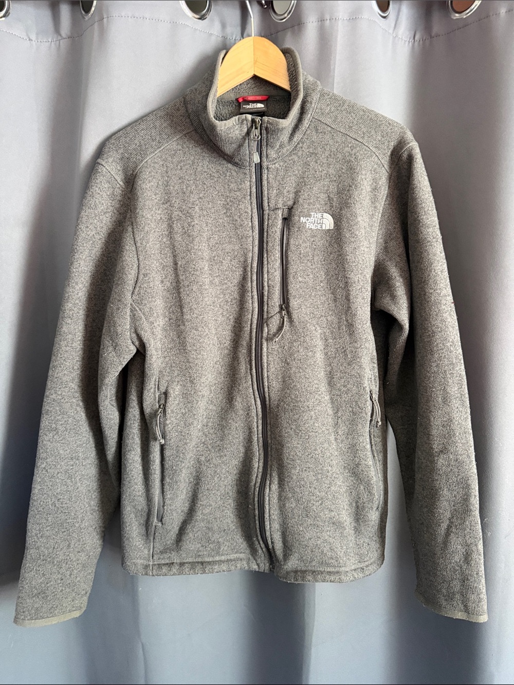 The North Face Men’s Gray Zip-Up Fleece Jacket